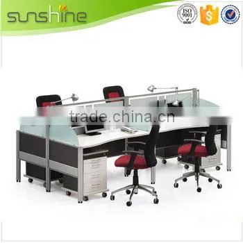 China supplier economic curved glass office partition