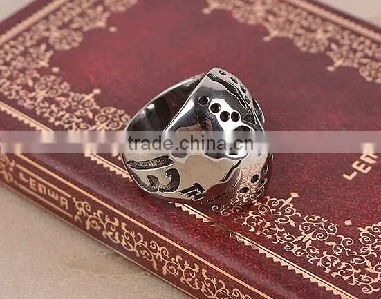 Fashion forward skull titanium steel ring man ring personality punk ring
