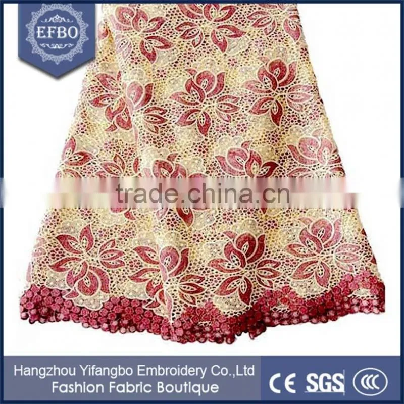 The Best Workmanship African Guipure Flower Lace Fabric For Woman Dress