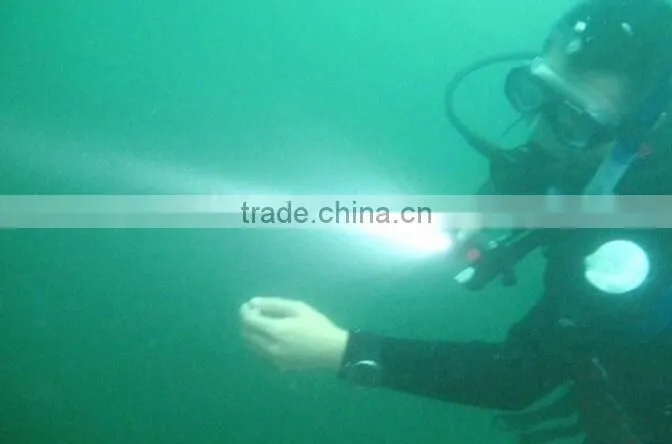 C89 Aluminum Alloy 500lumens high power Wateroroof Rechargeable Flashlight Diving Torch With 5 Lighting Modes
