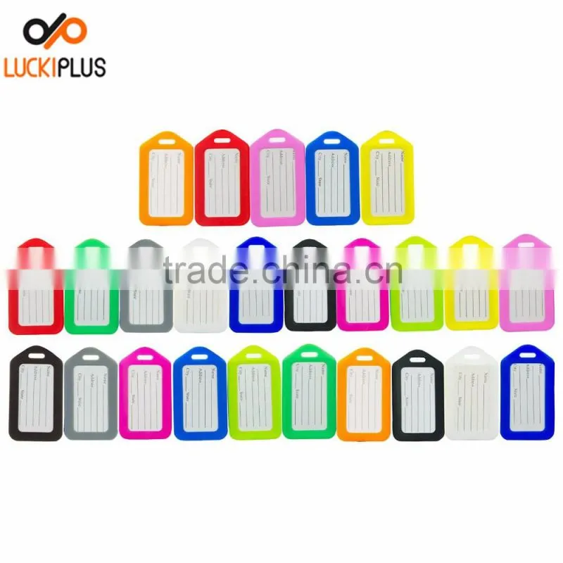 Luckiplus Colorful Luggage Tag Travel Essential Name Address Card Holder