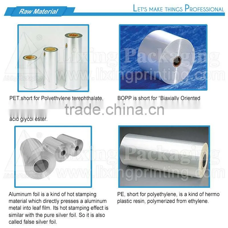 Laminated food grade packaging film