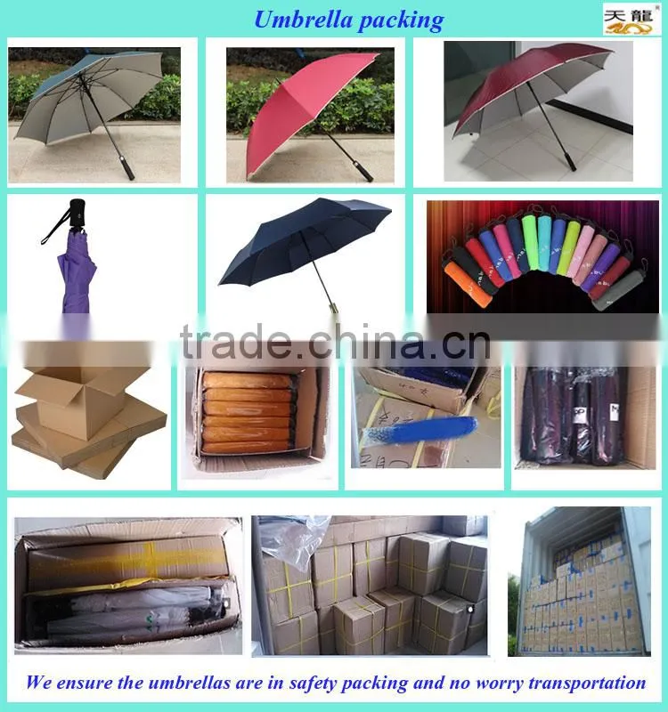 Wholesale classic automatic custom OEM amazon hot sale air vents wooden stick umbrella with wood hook handle