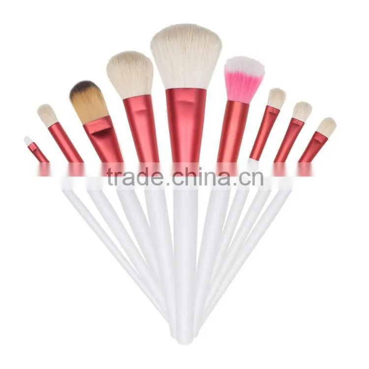 New White Handle Makeup Brushes Set 20 pcs Professional Make Up Tool Kit With Pink Pouch
