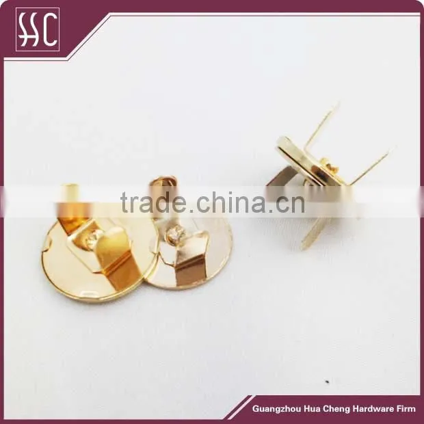 sewing handbag cloth accessory metal magnetic button bag hardware Guangzhou China