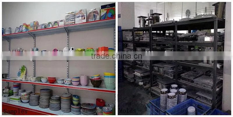 Round plastic melamine serving trays