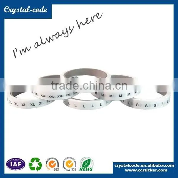 Widely use polyeater satin woven washable cotton garment size label