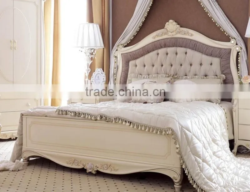 European classical Antique cheap bedroom beds set Bed Bedside table Wardrobe Dressing table Commode