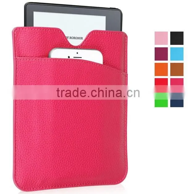 Factory new release leather sleeve two bag leather tablet case for Amazon kindle Oasis 2016