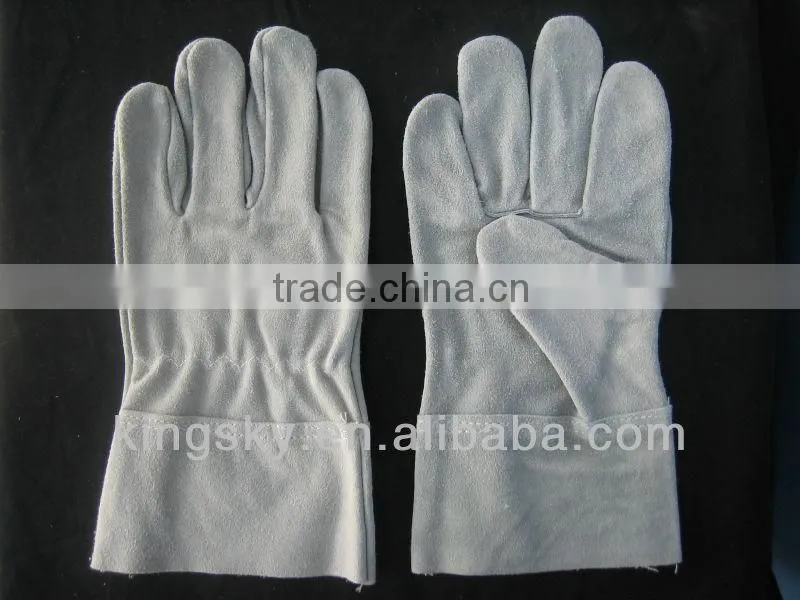 cow split full leather glove