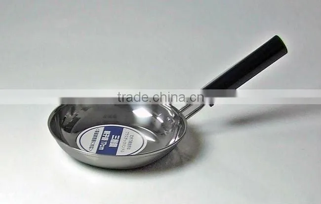 Stainless Steel Saute Pan with PC Horizontal handle for Japanese rice bowl dish