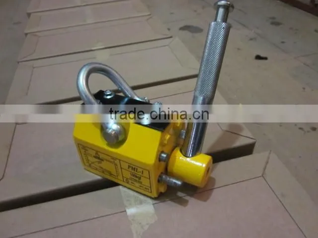 Inexpensive permanent magnetic lifting machine with safety twist