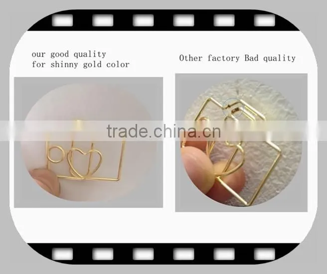 professional factory customer logo red fancy heart shape novelty paper clips
