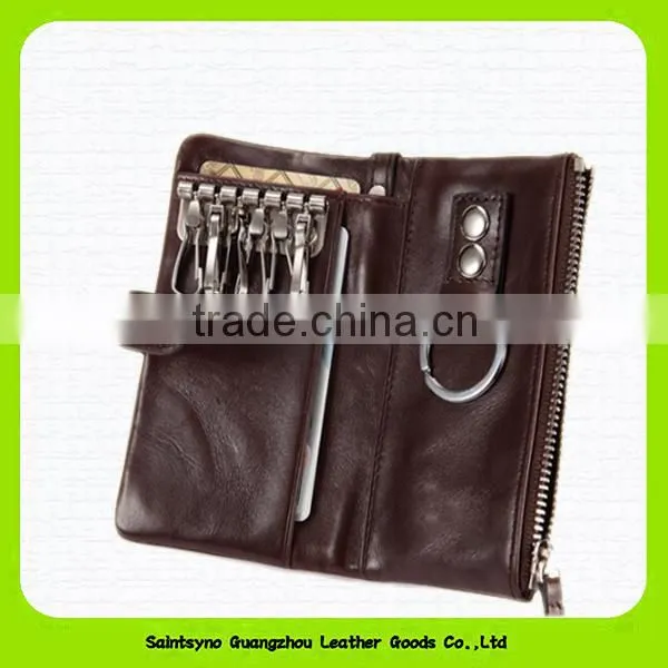 14037 New arrival daily use portable leather car key holder