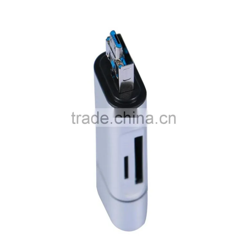 3 in 1 USB C+USB A+Micro USB Male Combo to TF/SD Card Reader Support OTG Data Transfer for Macbook/type c device