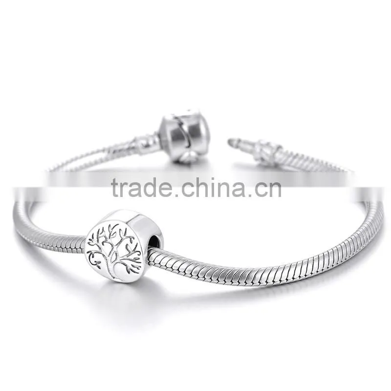Tree Of Lilfe Bead Jewelry Design 925 Silver Charm Beads Bracelet