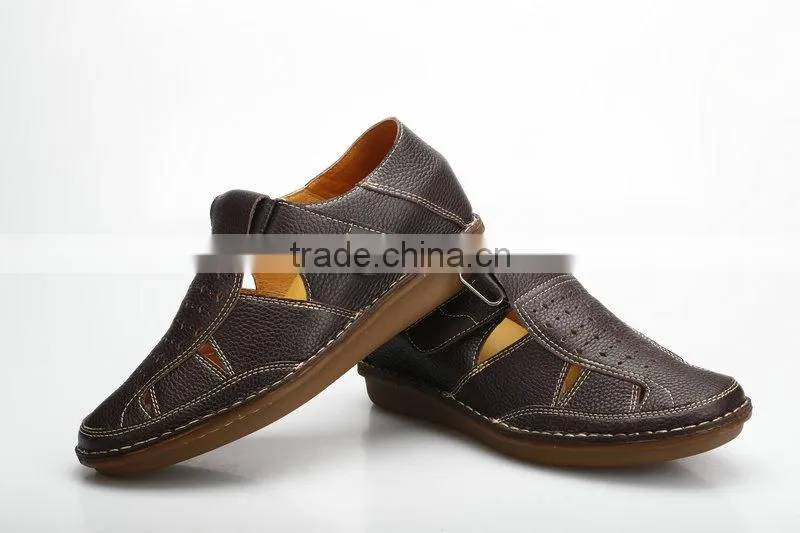 2015 italian handmade men leather sandals