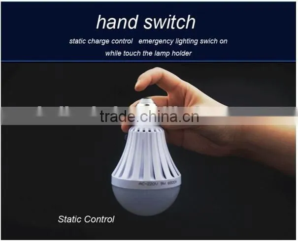 5w 7w 9w 12w smd5730 rechargeable led emergency light bulb with battery