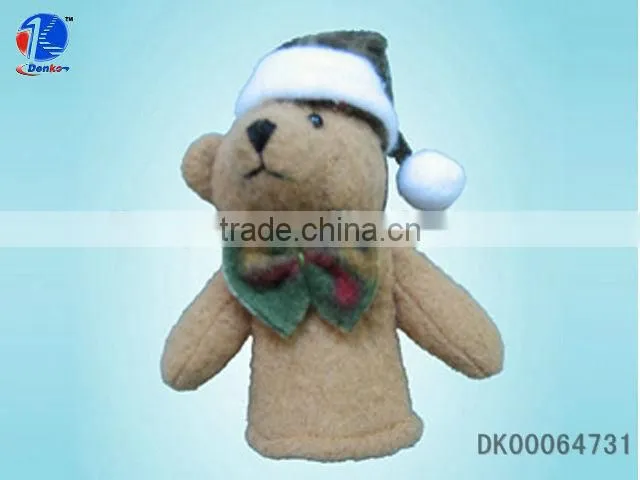 14" Hi-pile Santa Claus Stuffed Toy Felt Hand Puppet PP Cotton Filled