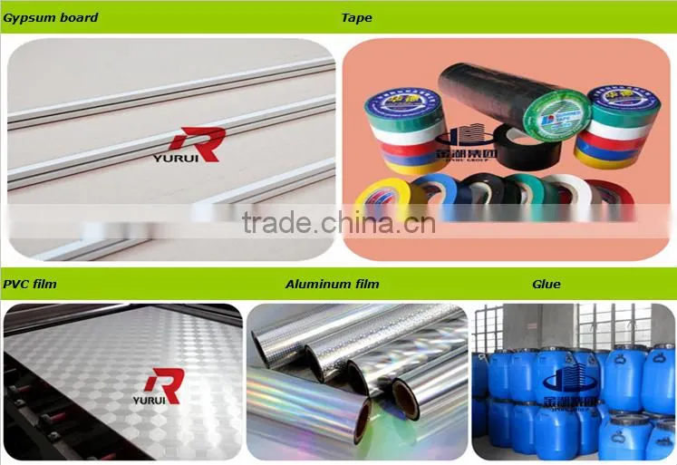 small capacity gypsum ceiling board making machine/pvc laminated gypsum ceiling board making machine