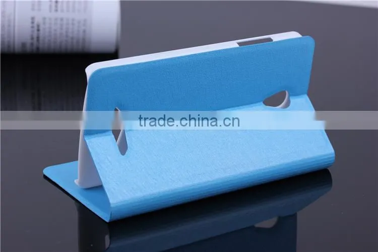 Standing Credit Card ID Card Holder Pocket Leather Flip Cover Case for Oppo R2001