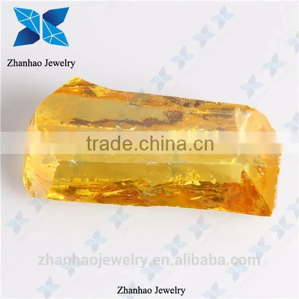 light yellow Uncut Raw Gemstones /raw cubic zirconia material stone/semi precious stone