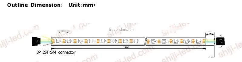 WS2811 LED pixel strip 60leds 1m 5V DC individually controllable
