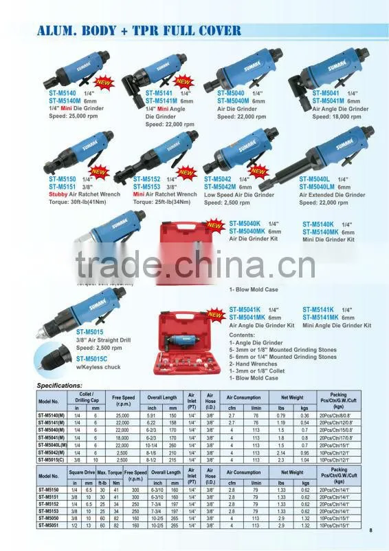 3/8" Professional keyless chuck Air drill