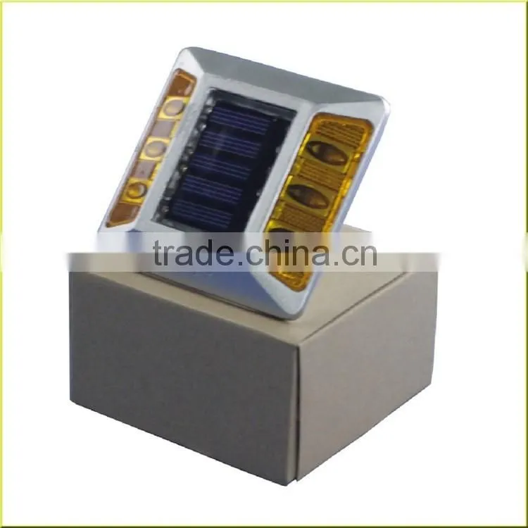 top selling yellow monocrystalline exit&entance solar led road stud