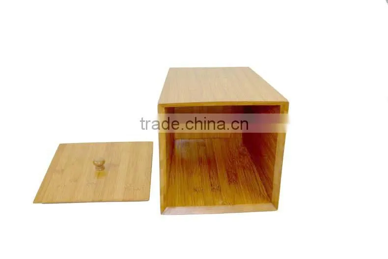 DT015/Bamboo Wooden Bath and Vanity Set Storage Box with Lids