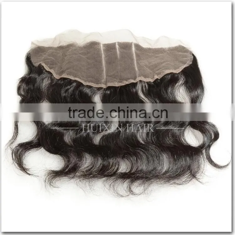 Hot sell grade 7A 100% human hair Virgin brazilian body wave hair lace frontal closures