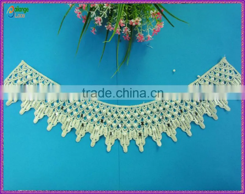 Dresses guipure lace Textile Embroidered machine embroidery lace collar for garment