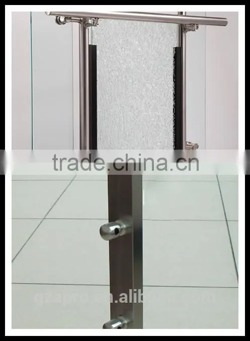 up-to-date styling stainless steel handrail glass balustrade low price