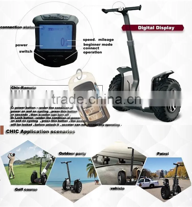 off road kick scooter 1000w / off road self balancing scooter with big wheel / self balancing scooter off road high speed