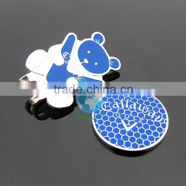 2015 cute magnet golf hat clips with ball marker for sale