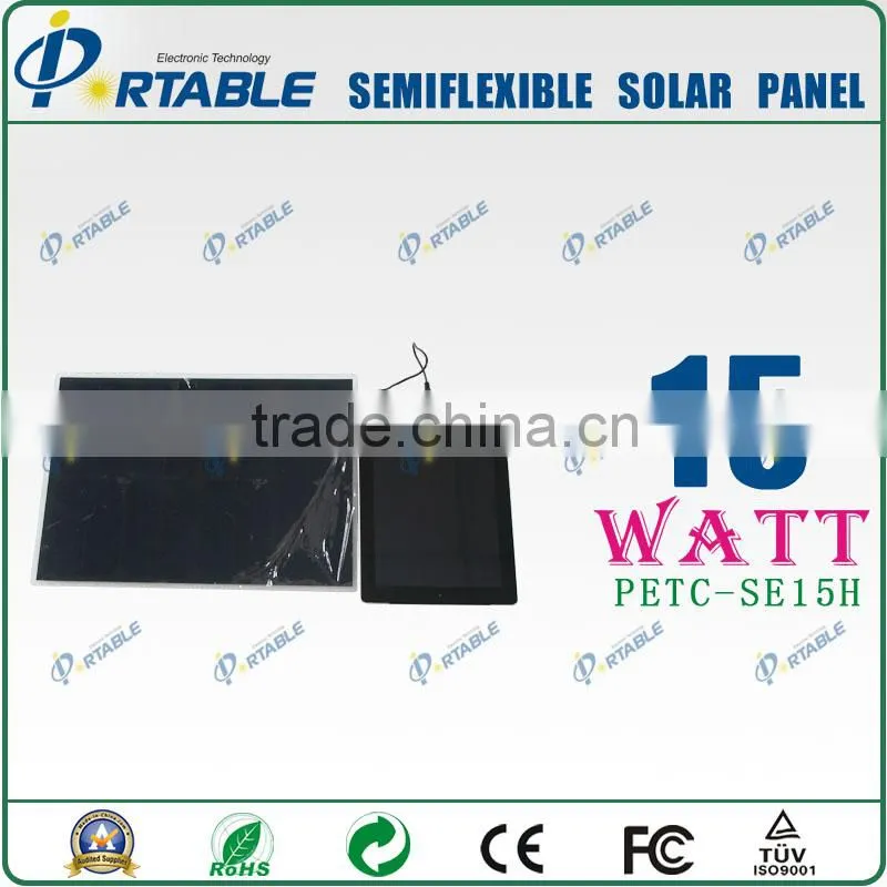 High efficiency sunpower solar panel, solar flexible panel 15W (PETC-SE15H)