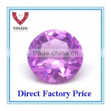 shining high quality round shaped synthetic ruby gems for jewelry
