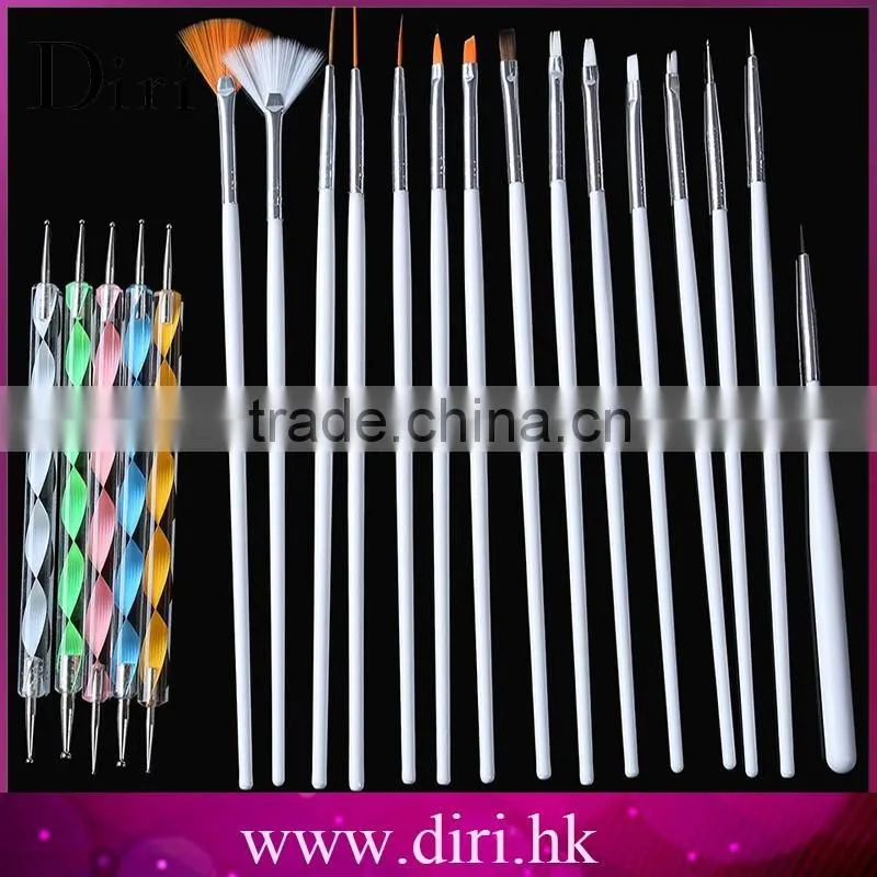 Professional 15pcs Makeup Nail Brush Set, Cosmetic UV Gel Brush for Nail Polish