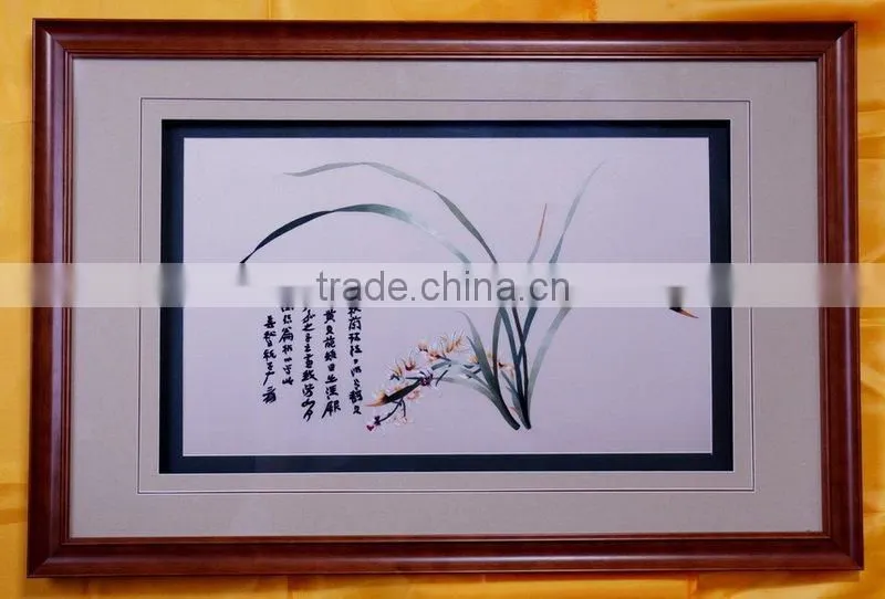 Handworked embroidery wall-hanging---Cymbidium