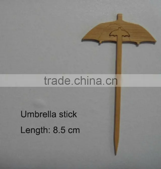 Wooden cocktail stick (mushroom)
