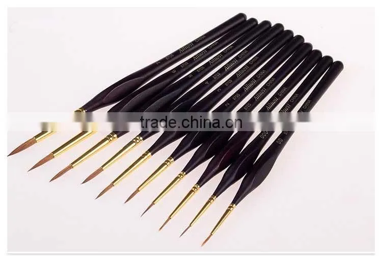 Professional weasel material artist paint brush set