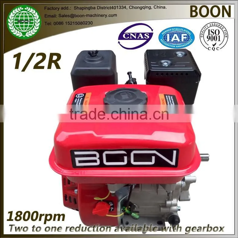 Horizontal type 4 stroke air cooled single cylinder agriculture use gasoline 168F-L small engine with gearbox