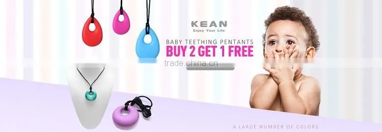 Wholesale BPA free silicone jewelry necklace for baby chew