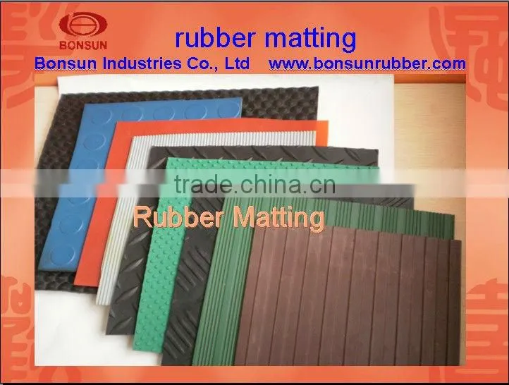 3mm-6mm thickness bonsun flooring anti slip rubber matting