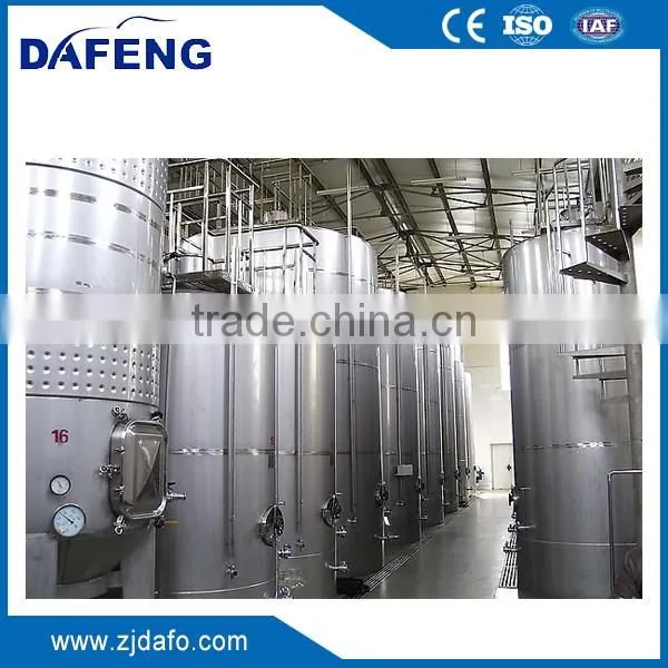 large scale jacketed wine fermentation vessel