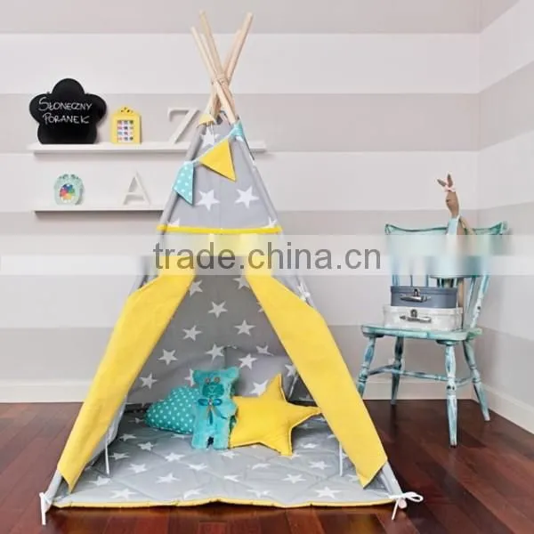 Popular indoor kids play children's canvas tent indian tee pee tipi tepees