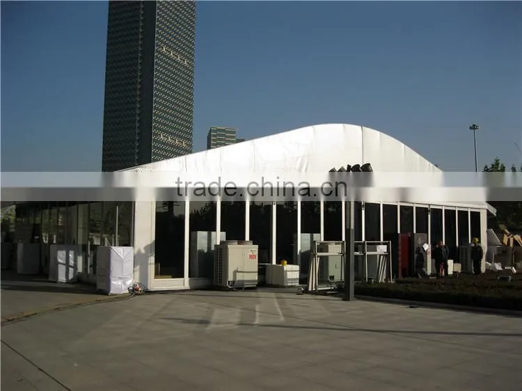 Strong aluminum frame tents with curved roof for sale for industrial usage