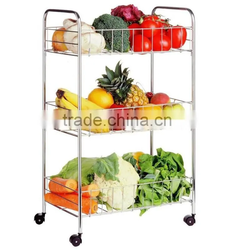 Multifunction 3-Tier Detachable Metal Vegetable Display Stand