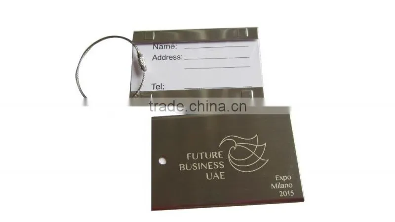 Brushed Shinny Aluminum Travel Luggage Tags