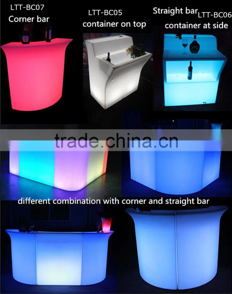 Illuminated brilliant LED lighting bar design modern bar counter